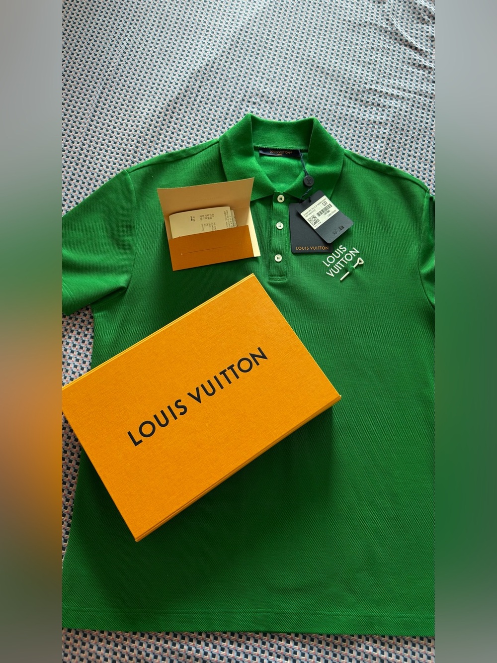 Louis Vuitton Green Polo Shirt with Logo